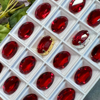 Siam Ruby Red Swarovski Crystal, 1 Pc Vintage 16x11mm 4100 Oval