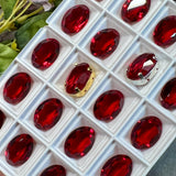 Siam Ruby Red Swarovski Crystal, 1 Pc Vintage 16x11mm 4100 Oval