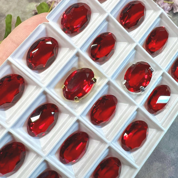 Siam Ruby Red Swarovski Crystal, 1 Pc Vintage 16x11mm 4100 Oval