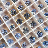 Alexandrite 30ss-6mm Vintage Swarovski Crystal 4 Pieces with Settings