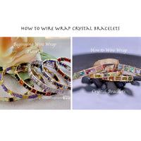 2 Crystal Bangle Bracelet Wire Wrap Tutorials: Step-by-Step Instructions