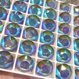 White Opal StarShine AB Swarovski Crystal, 1Pc 10mm With Setting, Bead Embroidery