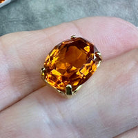Rare Maderia Topaz, Vintage Swarovski Crystal 15x11mm val , 2 Pcs With Optional Settings