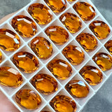 Rare Maderia Topaz, Vintage Swarovski Crystal 15x11mm val , 2 Pcs With Optional Settings