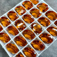 Rare Maderia Topaz, Vintage Swarovski Crystal 15x11mm val , 2 Pcs With Optional Settings