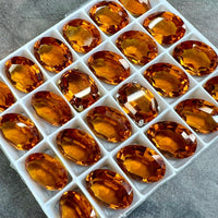 Rare Maderia Topaz, Vintage Swarovski Crystal 15x11mm val , 2 Pcs With Optional Settings