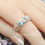 Petite Opalescent Mystic, Mercury Mystic Topaz Handmade Ring   Made to Order in 14K Gold or Sterling Silver