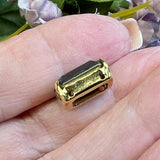 Emerald Swarovski Octagon, 1 Piece 14x10mm Art 4610 Crystal With a Setting