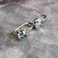Sterling & GP French Wire Earring Setting, For 6 or 8mm Crystal-Gems, Loop - No Loop, 1-Pair Blanks