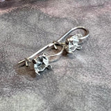 Sterling & GP French Wire Earring Setting, For 6 or 8mm Crystal-Gems, Loop - No Loop, 1-Pair Blanks
