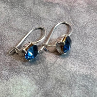 Sterling & GP French Wire Earring Setting, For 6 or 8mm Crystal-Gems, Loop - No Loop, 1-Pair Blanks