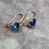 Sterling & GP French Wire Earring Setting, For 6 or 8mm Crystal-Gems, Loop - No Loop, 1-Pair Blanks