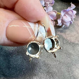 Sterling & GP French Wire Earring Setting, For 6 or 8mm Crystal-Gems, Loop - No Loop, 1-Pair Blanks