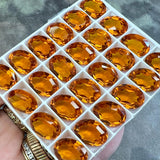 Rare Maderia Topaz, Vintage Swarovski Crystal 15x11mm val , 2 Pcs With Optional Settings