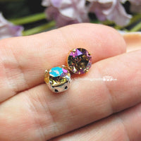 Water Lily Swarovski Crystal, 2 Pcs 8mm/39ss Crystals With SP or GP Settings,  Jewelry-Embroidery
