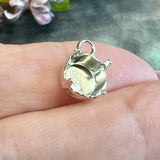 Sterling Silver Pendant Setting, 8.5-8.9mm Solid .925 Round Settings, for Crystals & Gems, 1 2 4 or 6 Pcs