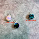 Sterling Silver Pendant Setting, 8.5-8.9mm Solid .925 Round Settings, for Crystals & Gems, 1 2 4 or 6 Pcs