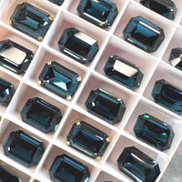 Montana Swarovski Octagon, 1 Piece 14x10mm Art 4610 Crystal With a Setting