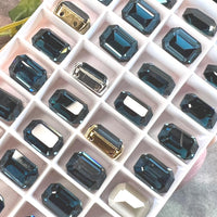 Montana Swarovski Octagon, 1 Piece 14x10mm Art 4610 Crystal With a Setting
