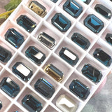 Montana Swarovski Octagon, 1 Piece 14x10mm Art 4610 Crystal With a Setting