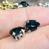 Montana Sapphire 8x6mm 4320, Swarovski Crystal Rhinestone With Settings
