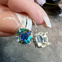 Sterling & GP French Wire Earring Setting, For 6 or 8mm Crystal-Gems, Loop - No Loop, 1-Pair Blanks