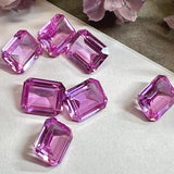 Pink Sapphire, 10x8mm Lab-Created Faceted Gemstone, September Birthstone