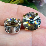 Saturn Rare Vintage Swarovski 1 Piece, 45ss With SP or GP Setting Jewelry Making