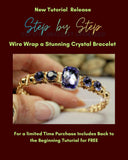 New Sew-On Crystal Bracelet Wire Wrap Tutorial, Intermediate Step-by-Step Jewelry