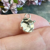 Sterling Silver Pendant Setting, 8.5-8.9mm Solid .925 Round Settings, for Crystals & Gems, 1 2 4 or 6 Pcs