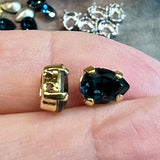 Montana Sapphire 8x6mm 4320, Swarovski Crystal Rhinestone With Settings