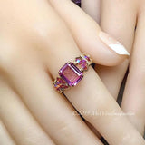 Pink Sapphire, 10x8mm Lab-Created Faceted Gemstone, September Birthstone