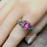 Pink Sapphire, 10x8mm Lab-Created Faceted Gemstone, September Birthstone