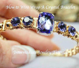 New Sew-On Crystal Bracelet Wire Wrap Tutorial, Intermediate Step-by-Step Jewelry