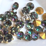 Rare Vitrail Dark 24ss/5.4mm Vintage Swarovski, 4 Pcs with Settings