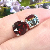 Siam-Ruby Red 35ss Vintage Swarovski Crystal, 7.5mm Rhinestone 2 Pcs with Settings