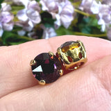 Amethyst 35ss Vintage Swarovski Crystal, 7.5mm Rhinestone w/ SP or GP  Settings