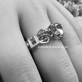 Sweetheart Violet CZ Handmade Ring, 2 Band Styles in SS or 14K GF, Engagement Promise-Ring