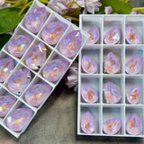 Lavender DeLite 14x10 or 18x13mm Swarovski Crystal 4320 Pear With Settings