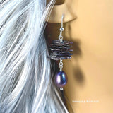 Biwa & Baroque Pearl Earrings, Multiple Color-Shape Choices, Handmade Freshwater Pearl Earring, in Sterling Silver