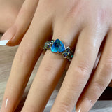 Ocean DeLite Swarovski Kaleidoscope Triangle Crystal Handmade Ring, SS or 14K GF