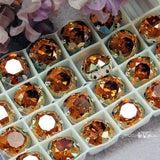 Crystal Copper 12mm Swarovski-Crystal Rhinestone,4470 with SP or GP  Setting