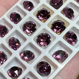 Amethyst 35ss Vintage Swarovski Crystal, 7.5mm Rhinestone w/ SP or GP  Settings