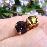 Amethyst 35ss Vintage Swarovski Crystal, 7.5mm Rhinestone w/ SP or GP  Settings