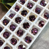 Amethyst 35ss Vintage Swarovski Crystal, 7.5mm Rhinestone w/ SP or GP  Settings