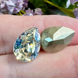 Crystal Moonlight 14x10 Swarovski Crystal 4320 Pear With Setting