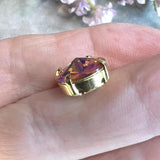 Topaz Glitz 12mm 1Pc Swarovski Crystal, Rivoli 1122 With SP or GP Setting