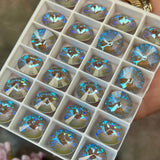 Serene Gray Delite, 12mm 2Pcs  Swarovski Rivoli 1122 with SP or GP Settings