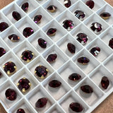 Amethyst 30ss-6mm Vintage Swarovski, 4 Pcs Dark Purple with SP or GP Settings