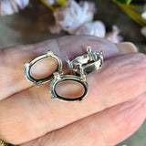 14X10mm Oval Settings, 3pcs SP, GP, or IR  Art 4100-4120, Crystal Gemstone Setting